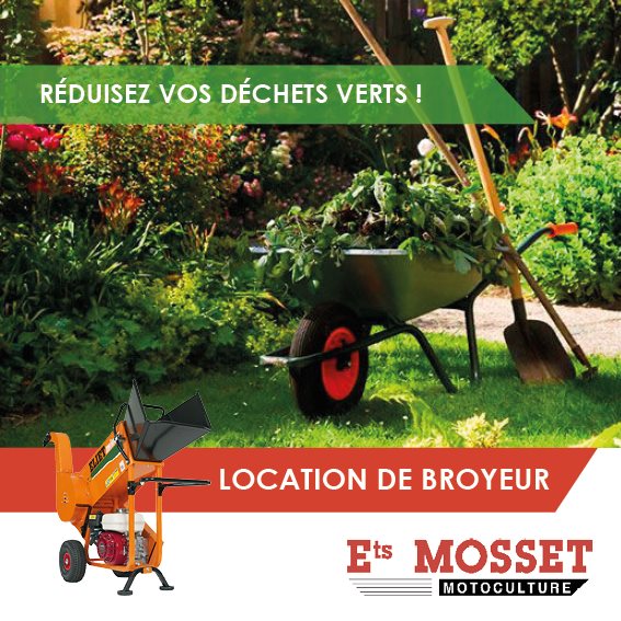 Reduisez vos dechets verts location broyeur mosset
