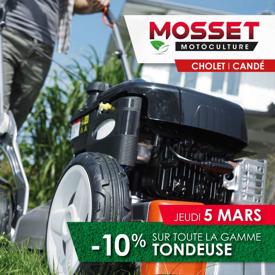 5 mars promotions sur les tondeuses
